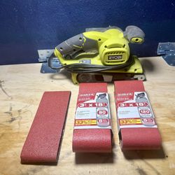 Ryobi Corded Portable Belt Sander With Sanding Belts 