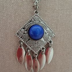 Beautiful Bohemian Fashion Necklace w/ Blue Stone