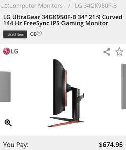 LG UltraGear Gaming Monitor 34GK950F