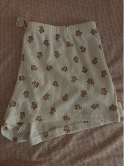 Wild Fable White Teddy Bear Print Shorts
