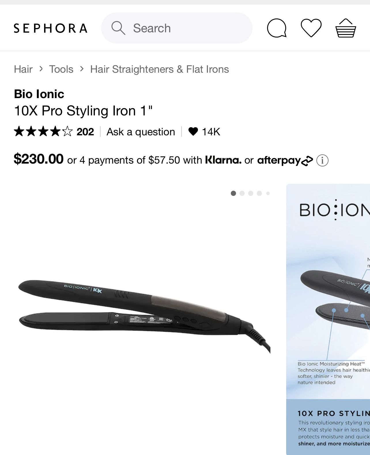 Bio Ionic 10X PRO Styling Iron 1”