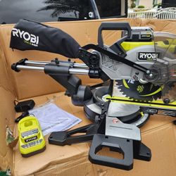 Ryobi One+   Hp Slidind Mittersaw 10" New Fresh Out The Box Only Tested $230 Baterie 4.0 And Chrger Included  Presure Whaser 2500 Psi $180
