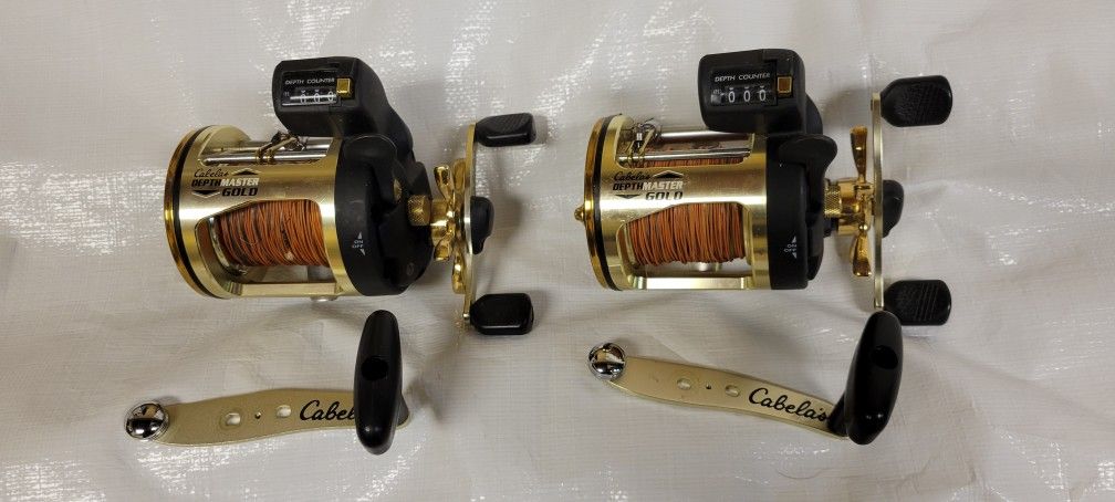 cabela's depthmaster fishing reel Cabela's Depth Master Gold Level-Wind Reel for Sale in Grayslake, IL