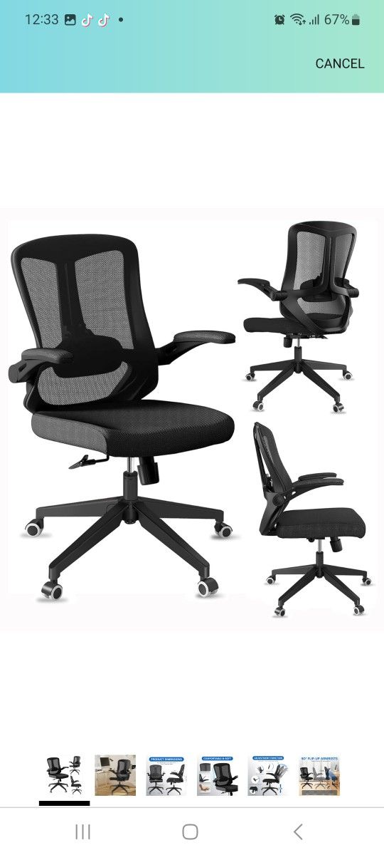 Mesh Office Chair, Home Office Desk Chairs with Wheels,
