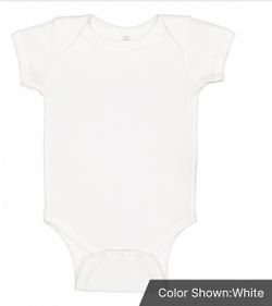Infant baby bodysuit white...NB-6MOS-12MOS-18MOS-and 24MOS
