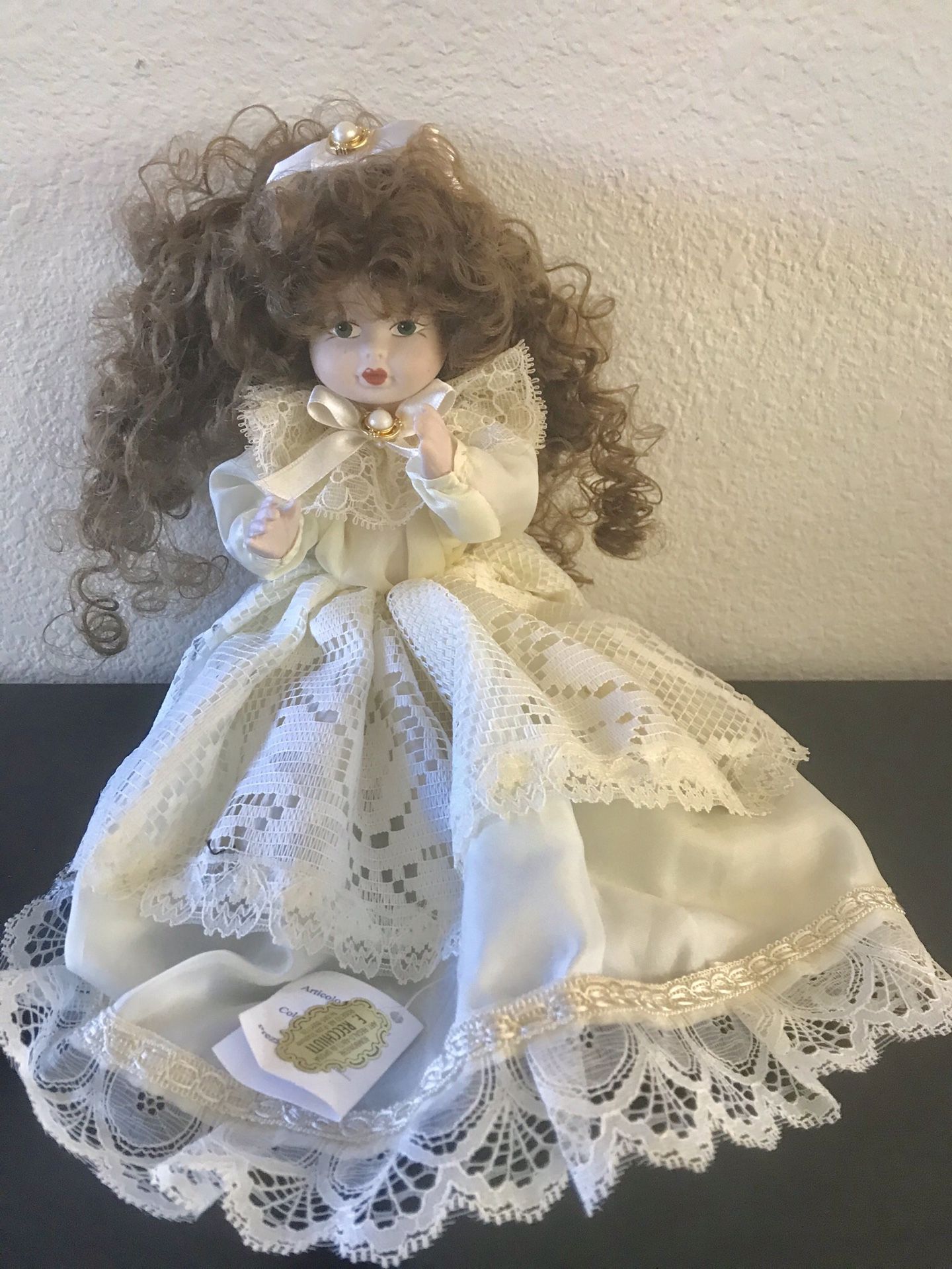Porcelain hand painted doll from Italy