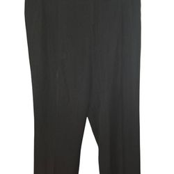 ERMENEGILDO ZEGNA 100% Wool Dress Pants Dark Gray Mens 35 Flat Front Romania