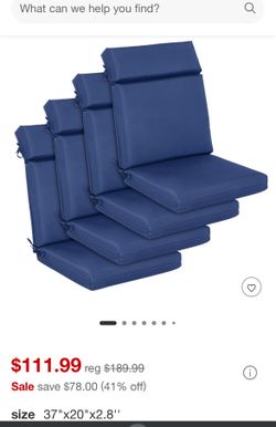 Set of 4 chair cushions