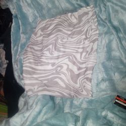 Grey N White Swirl Skirt