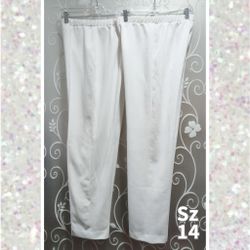 LOT OF 2 WOMENS POLYESTER SLACKS SIZE 14 (UNUSED)
