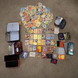 Pokémon Card Collection + Tins & Accessories (Everything Pictured)
