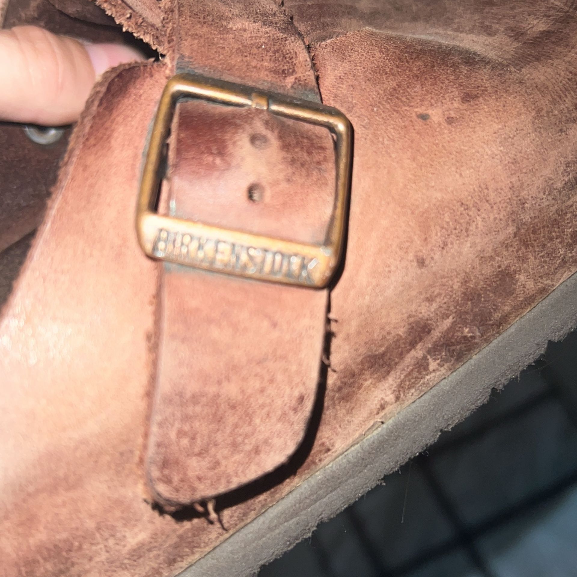 leather faded birkenstocks