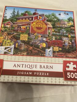 500 Piece Antique Barn Puzzle