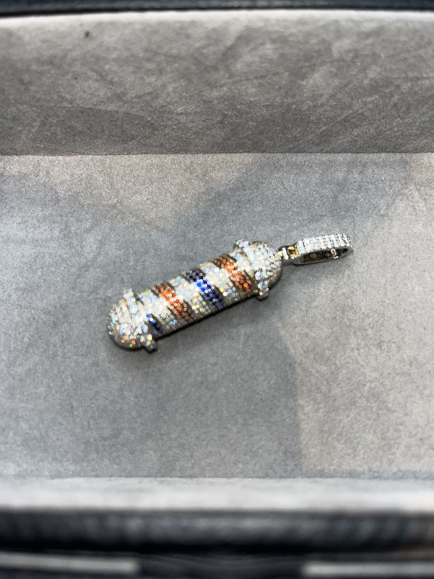 Barber Pole Moissanite Pendant