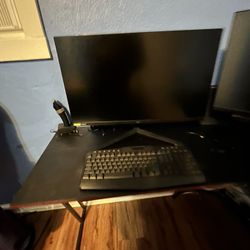 Gaming Desk And Gaming Monitor