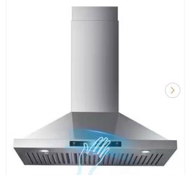 INATECK 36 in. 900 CFM Convertible Wall Mount Downdraft System in Stainless 4-Speed, Touch and Gesture Control with Remote