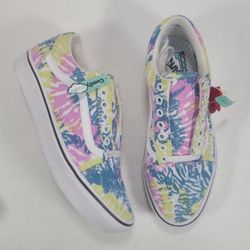 Vans Old Skool Comfycush Tie Dye Sneakers Women Size 9.5 Men Size 8