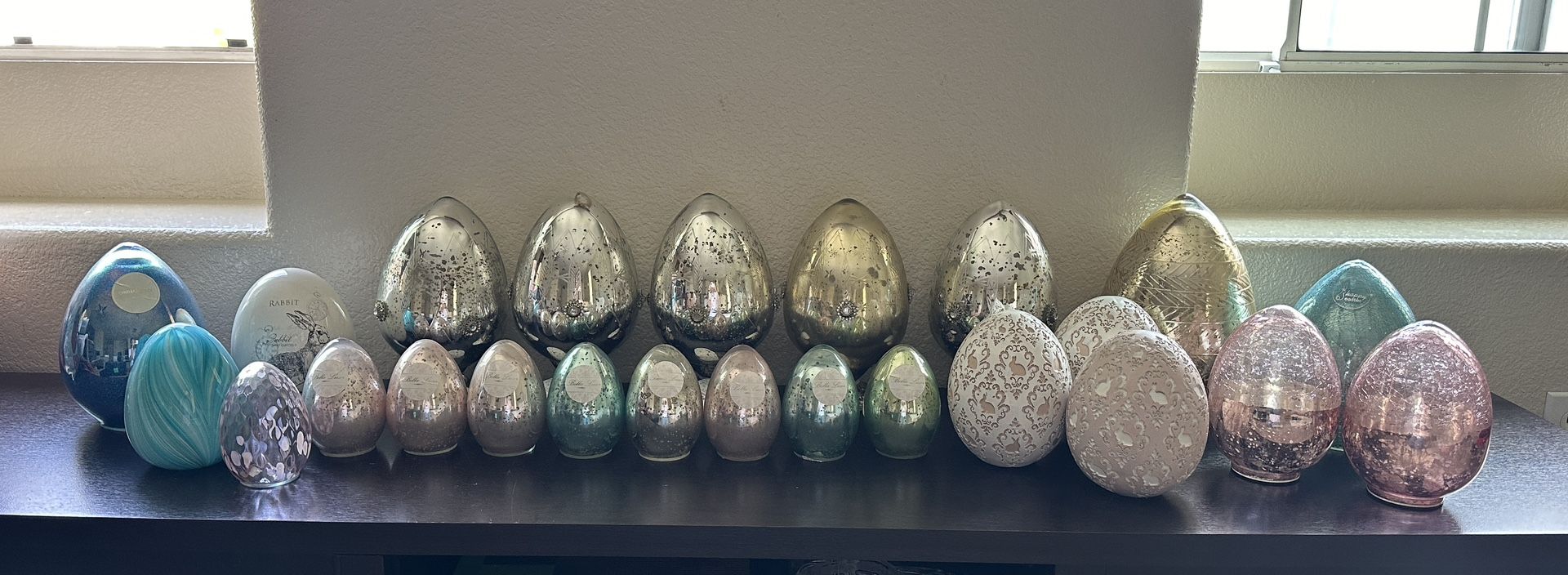 24 Decorative Glass Eggs Holiday Decor Easter Eggs Display,All Products : American Fashion Style Bags On Sale