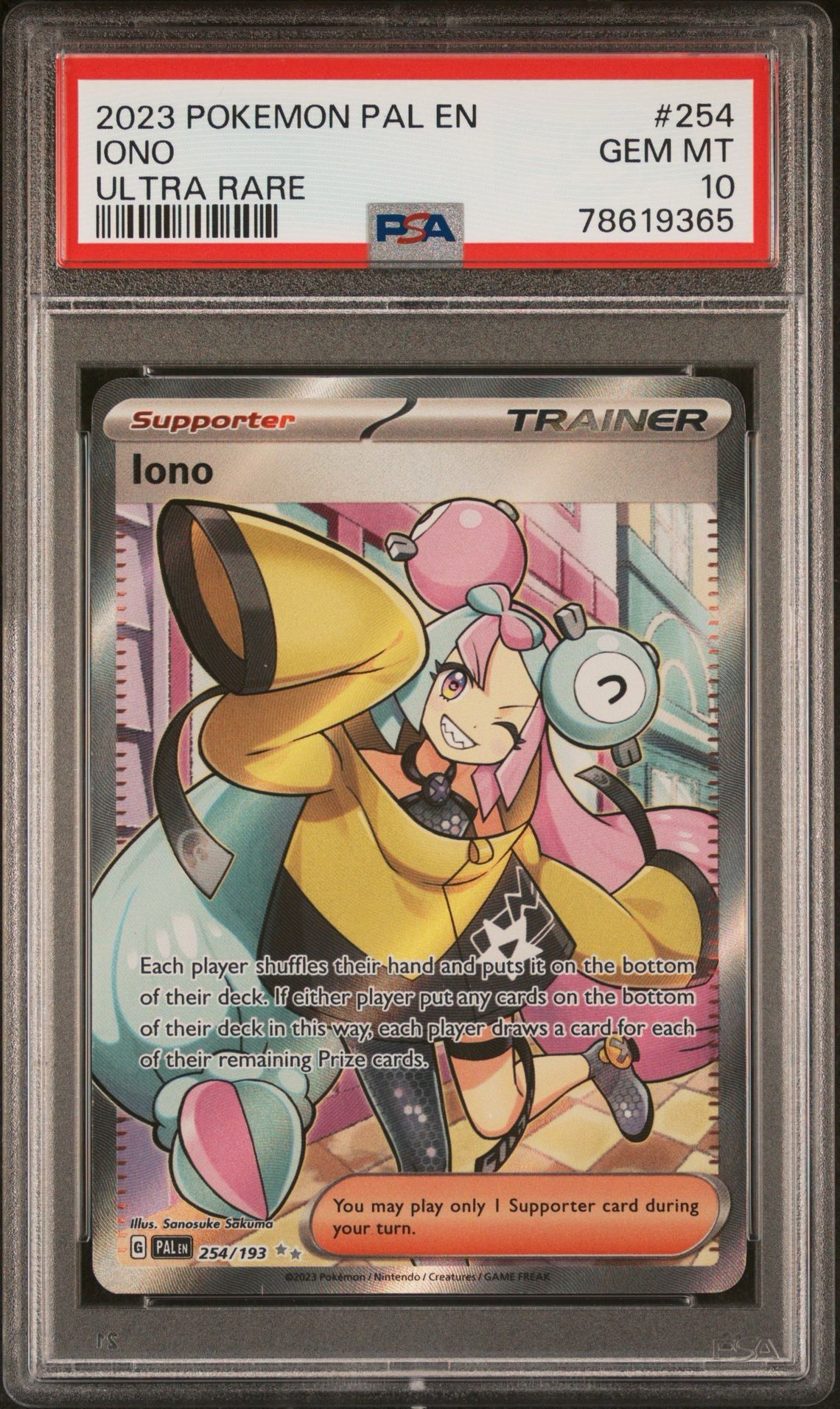 2023 POKEMON PAL EN-PALDEA EVOLVED | ULTRA RARE IONO 254 PSA 10