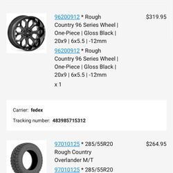 Rough Country rims and wheels with sensors