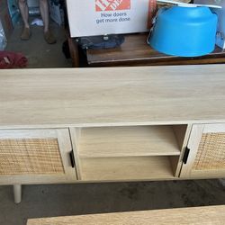 Rattan Entertainment Center/TV Stand