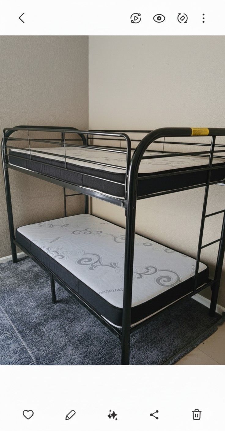 NEW TWIN- TWIN BUNK BED, mattresses Included 