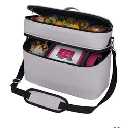 New Storage Case for Toniesbox 2, Carrying Bag for Tonie Starter Set, Tony Characters, Audio Player Box, Charger & Headphone, Bag Only (Gray, Large)