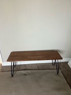 Wood Coffee Table with Hairpin Legs