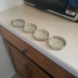 4 PC Sterling Coaster Set 
