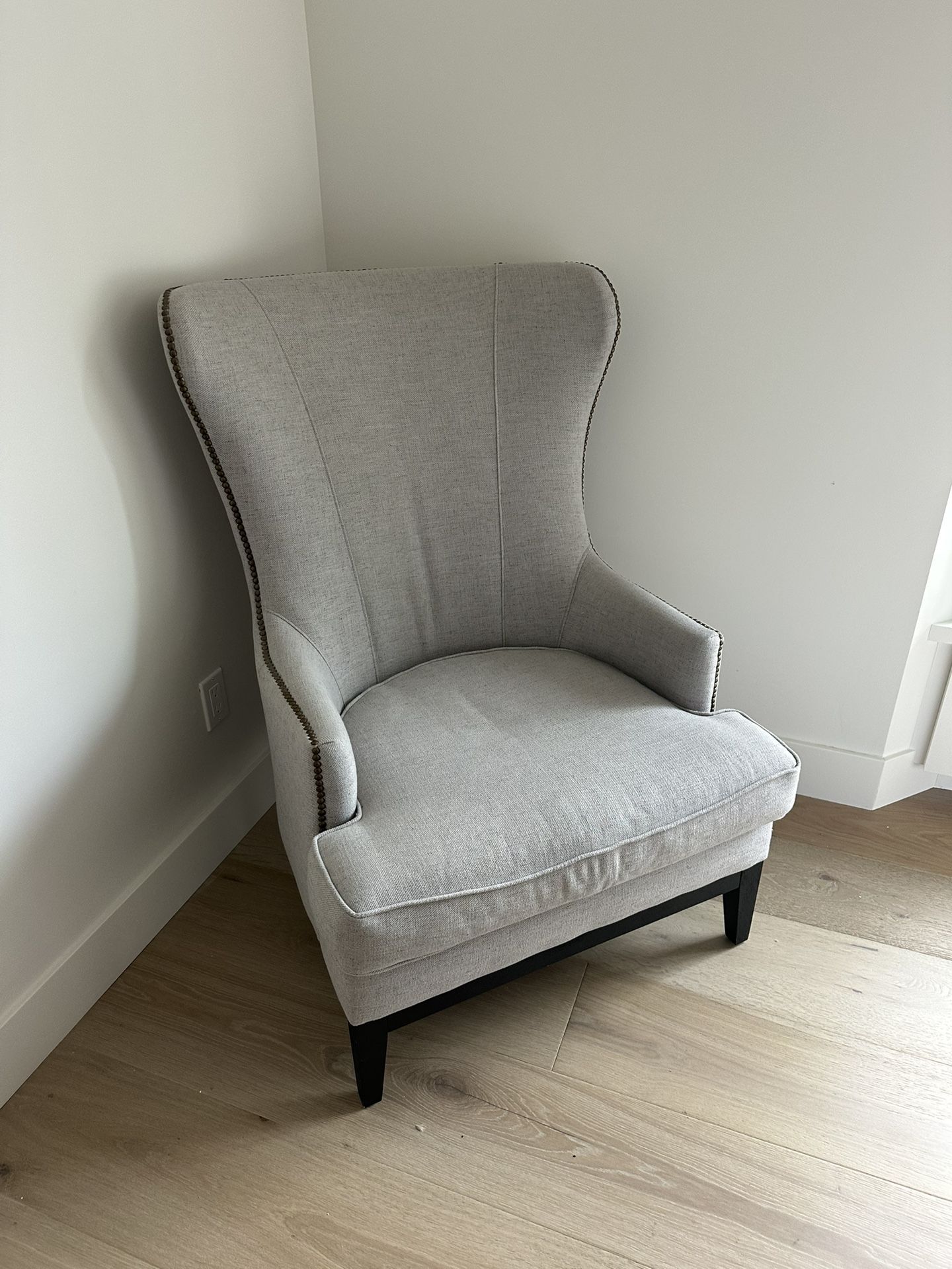 Grey Wingback Chair