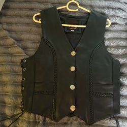 Leather Vest Womens