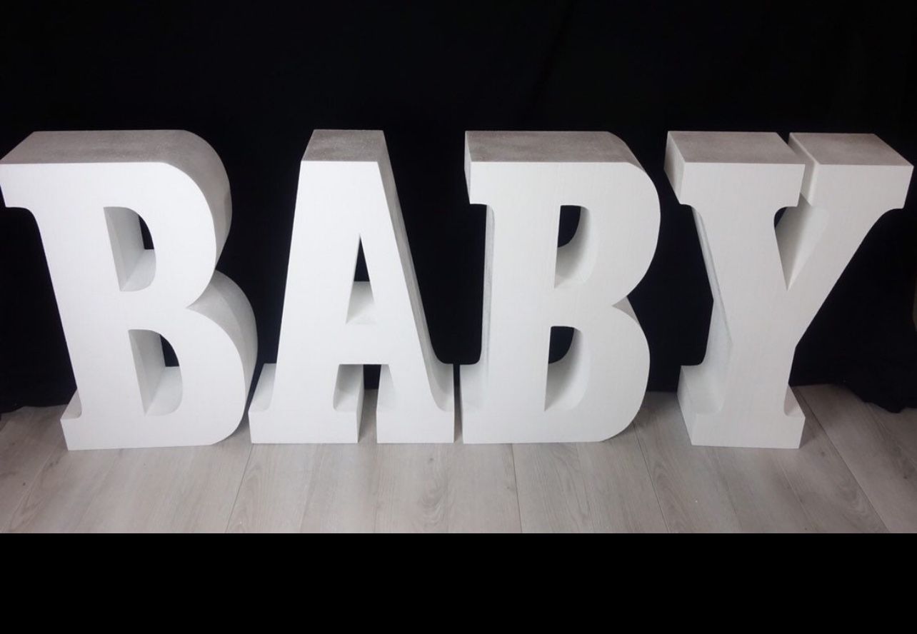 Large B.A.B.Y Foam Letters