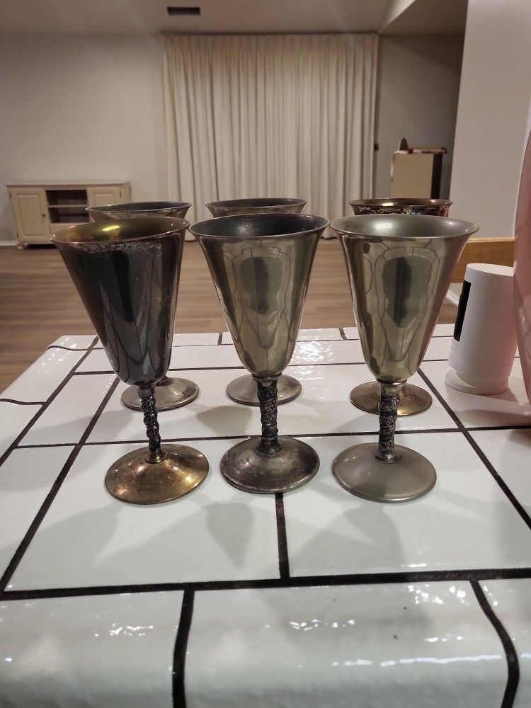 Silver Plated Wine Glass