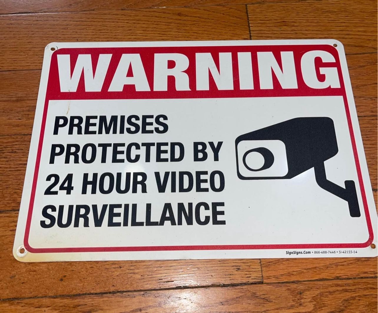 Camera Warning Sign