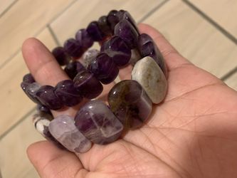 Amethyst bracelets all natural rocks