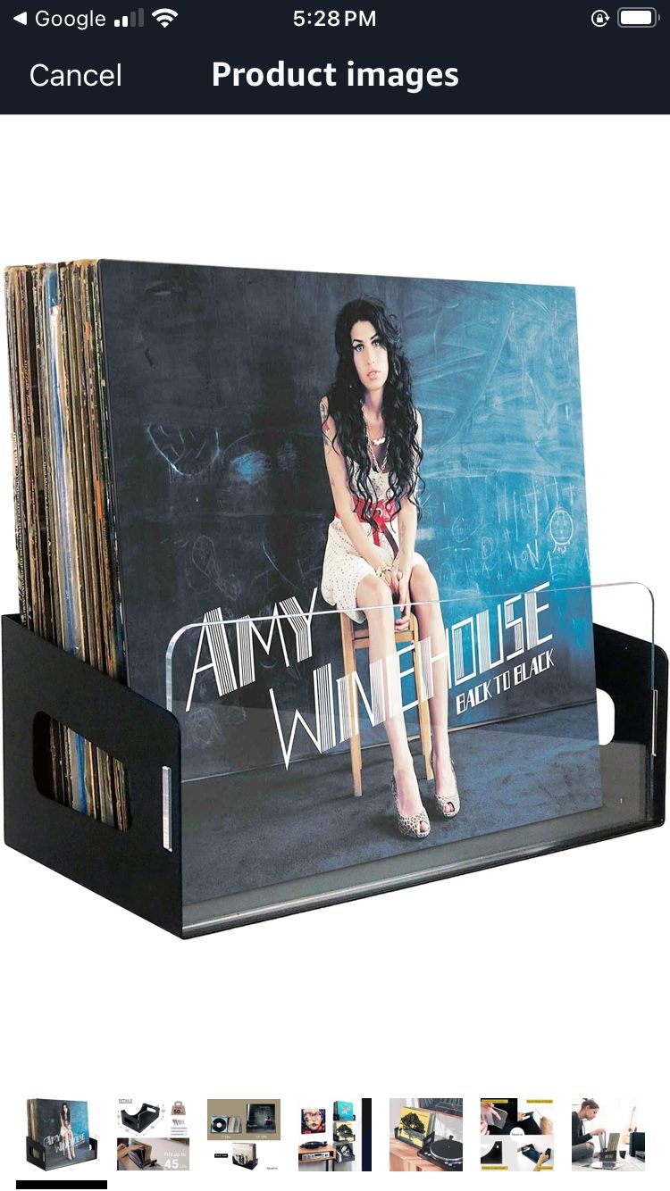 Noahrk Vinyl Record Storage - vinyl record holder wall mount, 45 album vinyl rack - vinyl