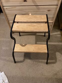 Small Wood & Metal Step Stool