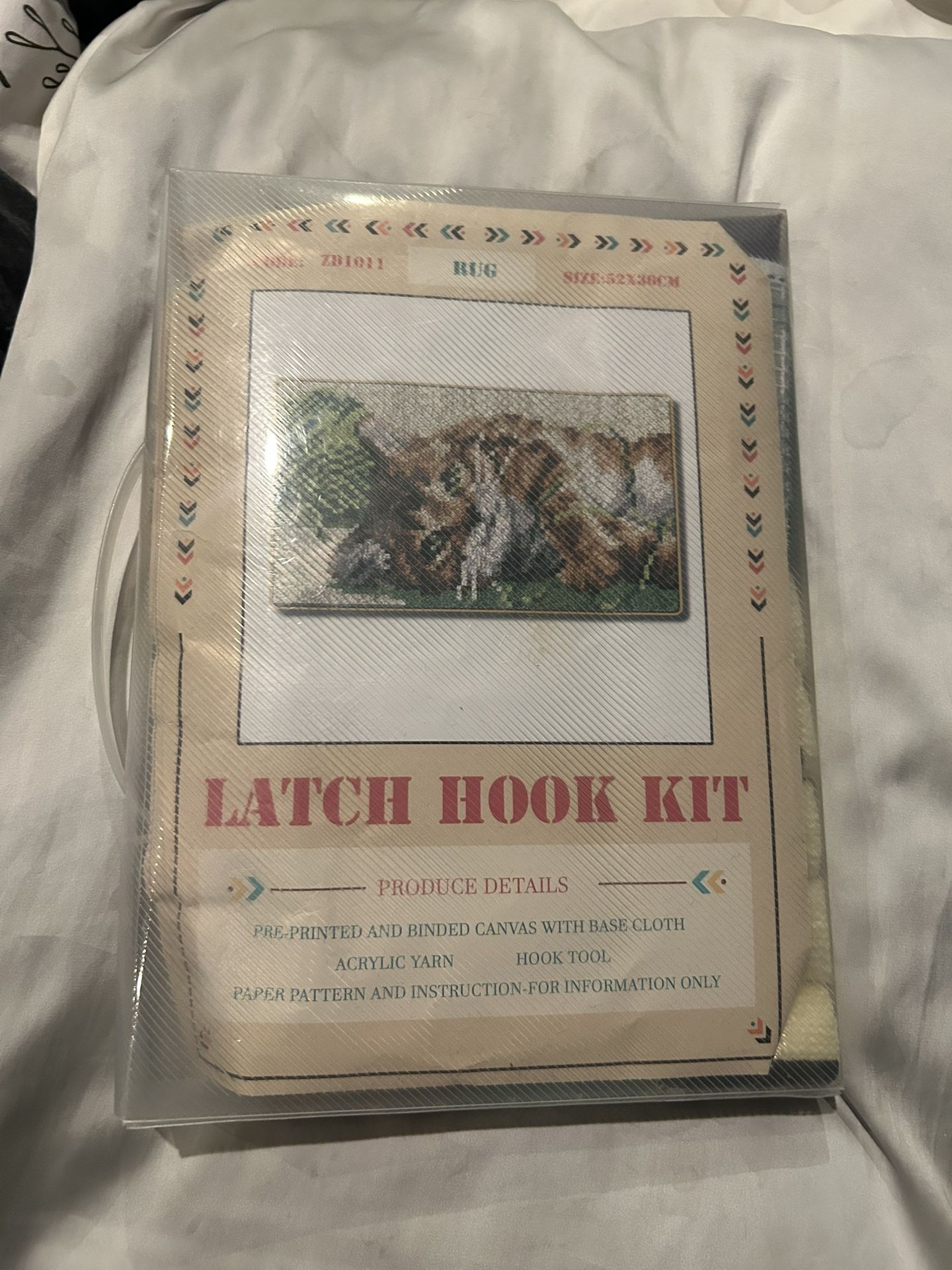 New Diy Rug Latch Hook Kit 20 X 12