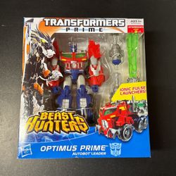 Transformers Prime Beast Hunters Voyager Class Optimus Prime Figure NEW 2012 - Ionic Pulse Launchers 