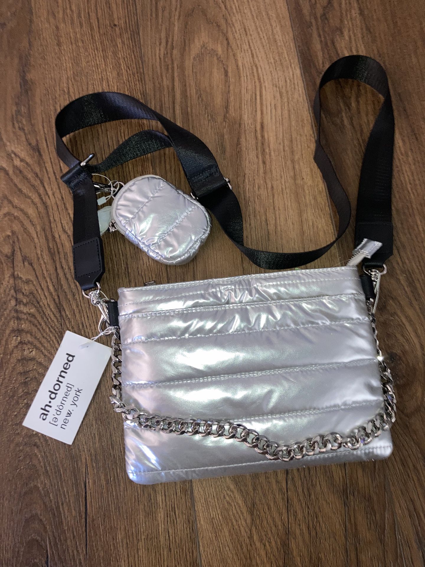 Ahdorned Silver Bag New With Tags