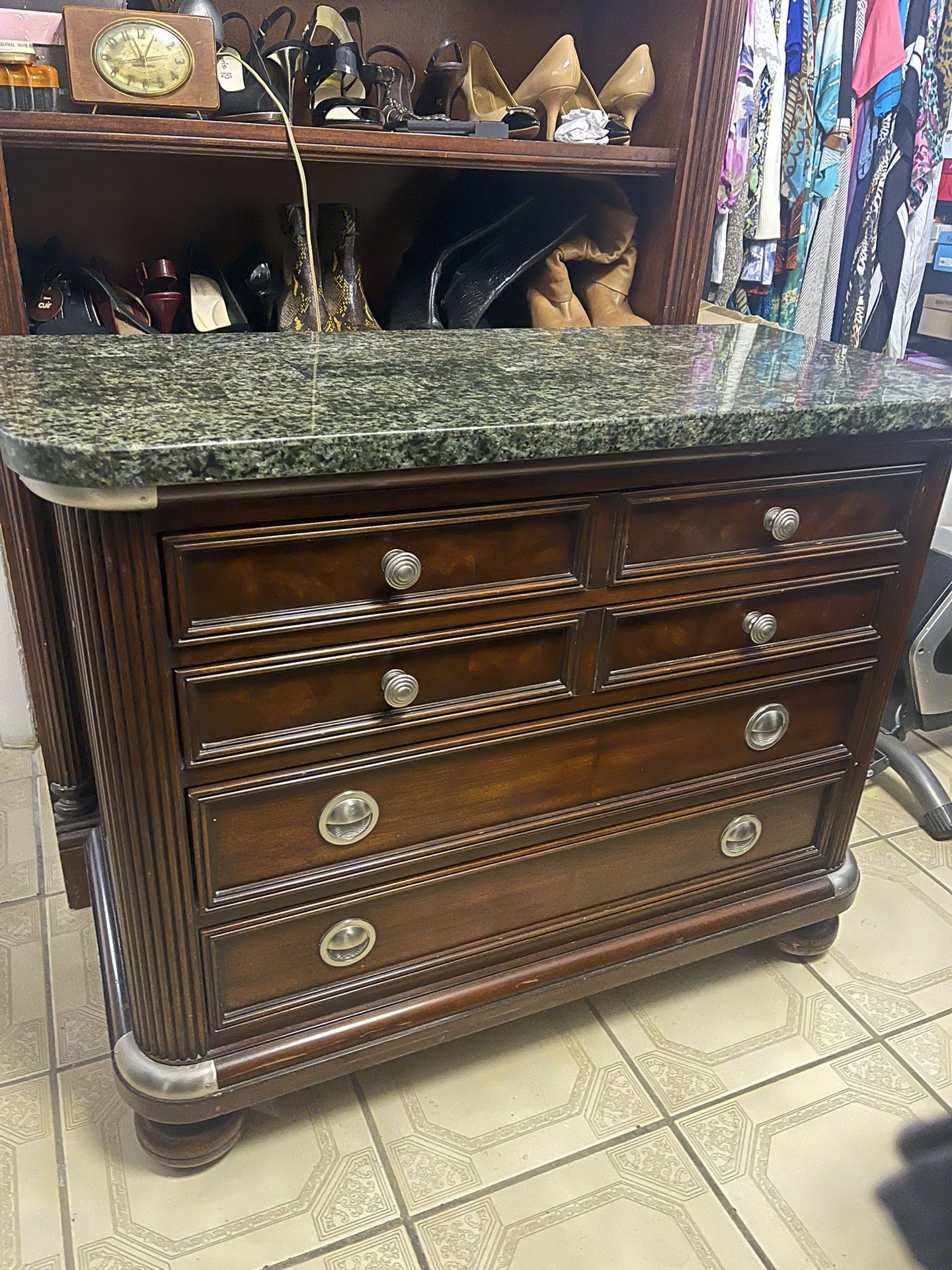 Set of drawer chest and Linen  Cabinet