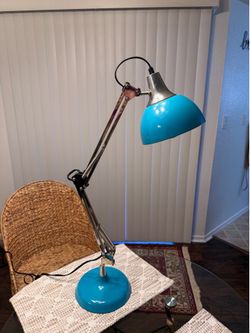 Vintage Mid-Century UL US Stainless Steel Portable Luminaire Desk Lamp