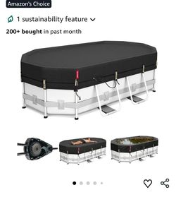 New 10x16ft Winter Oval Pool Cover, Ratchet Windproof & Heavy Duty Fabric
Snug Fit Weight Rings &Drawstring Design, Tear Resistant, Blocks Leaves & Wa