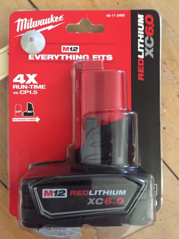 Milwaukee new battery 6.0 12M
