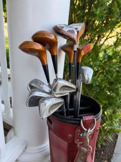 TaylorMade Burner + Vintage Persimmon Woods & Browning Irons Golf Set