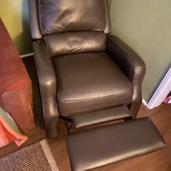 Brown Leather Recliner 
