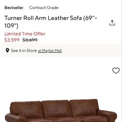Pottery Barn Leather Sofa