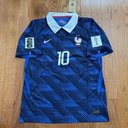France Home Soccer Jersey Player Version Mbappe #10 World Cup 2026