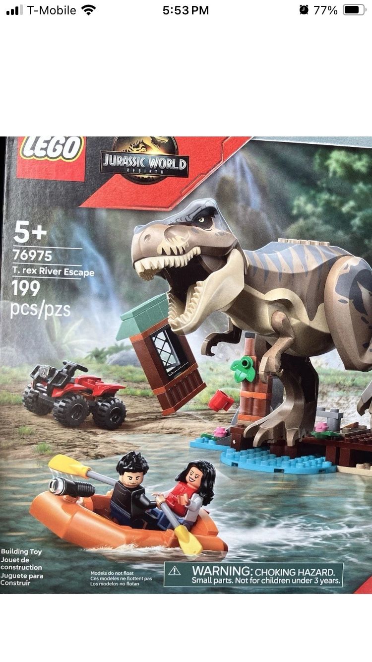 New Lego Jurassic World Rebirth T-Rex River Escape Set MISB New Buy Now.