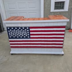 Wooden Bar With Flag Design $250 OBO